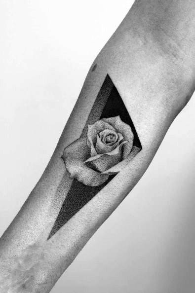 Badass Rose Tattoo Designs For Gentlemen