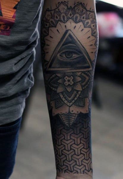 Forearm Guys Art Geometric Tattoo