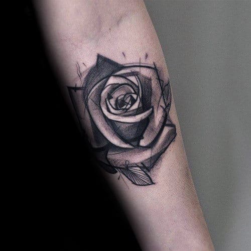 nextluxury small minimalist 2 black and grey rose tattoos