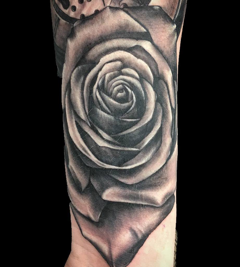 wrist black and grey rose tattoos pete_b_tattoos